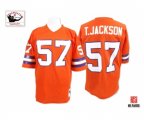 Denver Broncos #57 Tom Jackson Orange Authentic Throwback Football Jersey