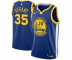 Golden State Warriors #35 Kevin Durant Swingman Royal Blue Road Basketball Jersey - Icon Edition