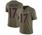 Denver Broncos #17 DaeSean Hamilton Limited Olive 2017 Salute to Service Football Jersey