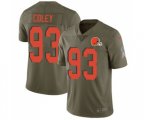 Cleveland Browns #93 Trevon Coley Limited Olive 2017 Salute to Service Football Jersey