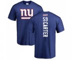 New York Giants #59 Lorenzo Carter Royal Blue Backer T-Shirt