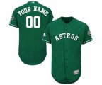 Houston Astros Customized Green Celtic Flexbase Authentic Collection Baseball Jersey