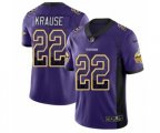 Minnesota Vikings #22 Paul Krause Limited Purple Rush Drift Fashion NFL Jersey