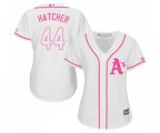 Women's Oakland Athletics #44 Chris Hatcher Replica White Fashion Cool Base Baseball Jersey