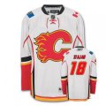 Calgary Flames #18 Matt Stajan Authentic White Away NHL Jersey