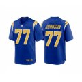 Los Angeles Chargers #77 Zion Johnson Royal Limited Stitched Jersey