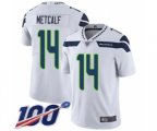 Seattle Seahawks #14 D.K. Metcalf White Vapor Untouchable Limited Player 100th Season Football Jersey