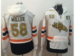 Denver Broncos #58 Von Miller White(Gold No.) Name & Number Pullover NFL Hoodie