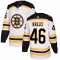 Boston Bruins #46 David Krejci Authentic White Away NHL Jersey