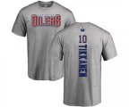 Edmonton Oilers #10 Esa Tikkanen Ash Backer T-Shirt