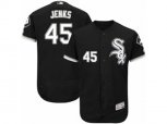 Chicago White Sox #45 Bobby Jenks Black Flexbase Authentic Collection MLB Jersey