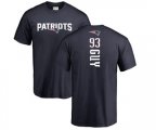 New England Patriots #93 Lawrence Guy Navy Blue Backer T-Shirt
