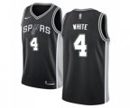 San Antonio Spurs #4 Derrick White Swingman Black Road Basketball Jersey - Icon Edition