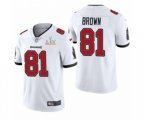 Tampa Bay Buccaneers #81 Antonio Brown White 2021 Super Bowl LV Jersey