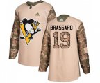 Adidas Pittsburgh Penguins #19 Derick Brassard Authentic Camo Veterans Day Practice NHL Jersey