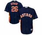 Houston Astros Myles Straw Replica Navy Blue Alternate Cool Base Baseball Player Jersey