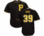 Pittsburgh Pirates #39 Chad Kuhl Authentic Black Team Logo Fashion Cool Base Baseball Jersey