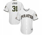 Pittsburgh Pirates #31 Jordan Lyles Replica White Alternate Cool Base Baseball Jersey