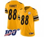 Pittsburgh Steelers #88 Nick Vannett Limited Gold Inverted Legend 100th Season Football Jersey