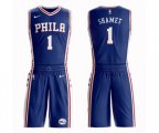 Philadelphia 76ers #1 Landry Shamet Swingman Blue Basketball Suit Jersey - Icon Edition