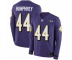 Baltimore Ravens #44 Marlon Humphrey Limited Purple Therma Long Sleeve Football Jersey