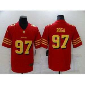 San Francisco 49ers #97 Nick Bosa Red Gold Untouchable Limited Jersey