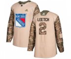 Adidas New York Rangers #2 Brian Leetch Authentic Camo Veterans Day Practice NHL Jersey