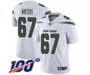 New York Jets #67 Brian Winters White Vapor Untouchable Limited Player 100th Season Football Jersey