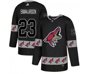 Arizona Coyotes #23 Oliver Ekman-Larsson Authentic Black Team Logo Fashion Hockey Jersey