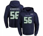 Seattle Seahawks #56 Mychal Kendricks Navy Blue Name & Number Pullover Hoodie