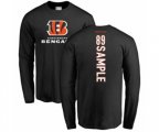 Cincinnati Bengals #89 Drew Sample Black Backer Long Sleeve T-Shirt