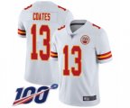 Kansas City Chiefs #13 Sammie Coates White Vapor Untouchable Limited Player 100th Season Football Jersey