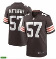 Cleveland Browns Retired Player #57 Clay Matthews Nike Brown Home Vapor Limited Jersey