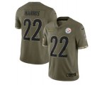 Pittsburgh Steelers #22 Najee Harris 2022 Olive Salute To Service Limited Stitched Jerse