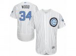 Chicago Cubs #34 Kerry Wood Authentic White Day Fashion Flex Base MLB Jersey