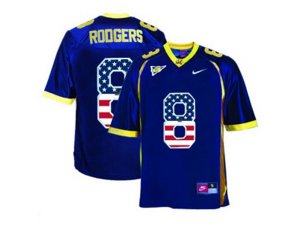 2016 US Flag Fashion Men\'s California Golden Bears Aaron Rodgers #8 College Football Jersey - Navy Blue