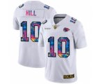 Kansas City Chiefs #10 Tyreek Hill White Multi-Color 2020 Football Crucial Catch Limited Football Jersey