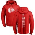 Chicago Blackhawks #32 Michal Rozsival Red One Color Backer Pullover Hoodie