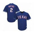 Texas Rangers #2 Jeff Mathis Authentic Royal Blue Alternate 2 Cool Base Baseball Player Jersey