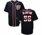 Washington Nationals #56 Joe Blanton Authentic Navy Blue Team Logo Fashion Cool Base Baseball Jersey