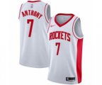 Houston Rockets #7 Carmelo Anthony Swingman White Finished Basketball Jersey - Association Edition