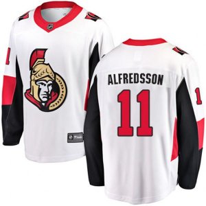 Ottawa Senators #11 Daniel Alfredsson Fanatics Branded White Away Breakaway NHL Jersey