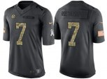 Pittsburgh Steelers #7 Ben Roethlisberger Stitched Black NFL Salute to Service Limited Jerseys