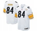 Pittsburgh Steelers #84 Antonio Brown Game White Football Jersey