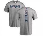 New England Patriots #33 Kevin Faulk Ash Backer T-Shirt