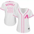 Women Arizona Diamondbacks #32 Clay Buchholz Replica White Fashion MLB Jersey