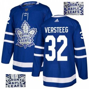 Toronto Maple Leafs #32 Kris Versteeg Authentic Royal Blue Fashion Gold NHL Jersey