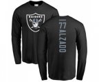 Oakland Raiders #77 Lyle Alzado Black Backer Long Sleeve T-Shirt
