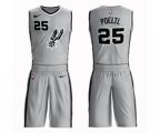 San Antonio Spurs #25 Jakob Poeltl Swingman Silver Basketball Suit Jersey Statement Edition