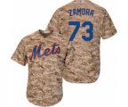 New York Mets Daniel Zamora Authentic Camo Alternate Cool Base Baseball Player Jersey